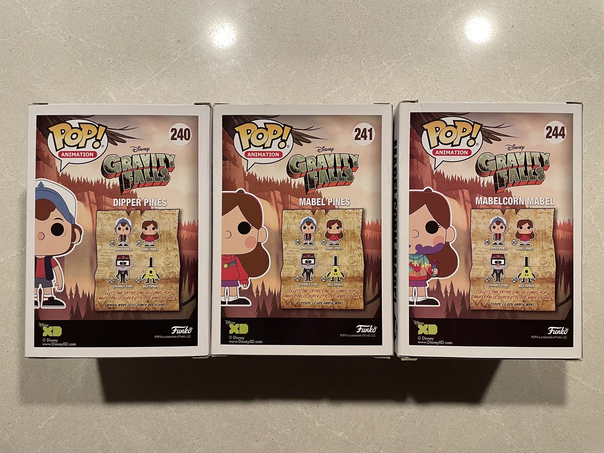 Mabel Mabelcorn & GLOW Dipper Pines CHASE Funko Pop *VAULTED