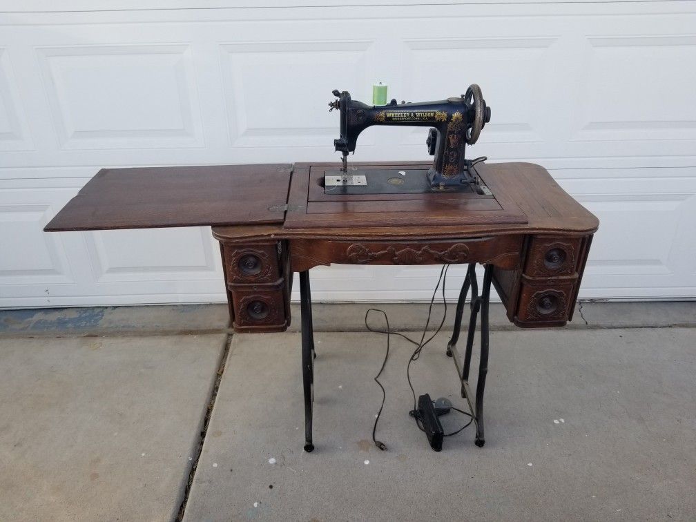 Antique Wheeler And Wilson Sewing Machine