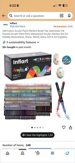 acrylic markers and coloring book