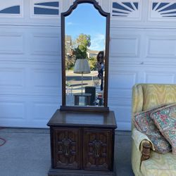 Vintage Night Stand And Mirrors