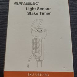 Light Sensor Stake Timer 