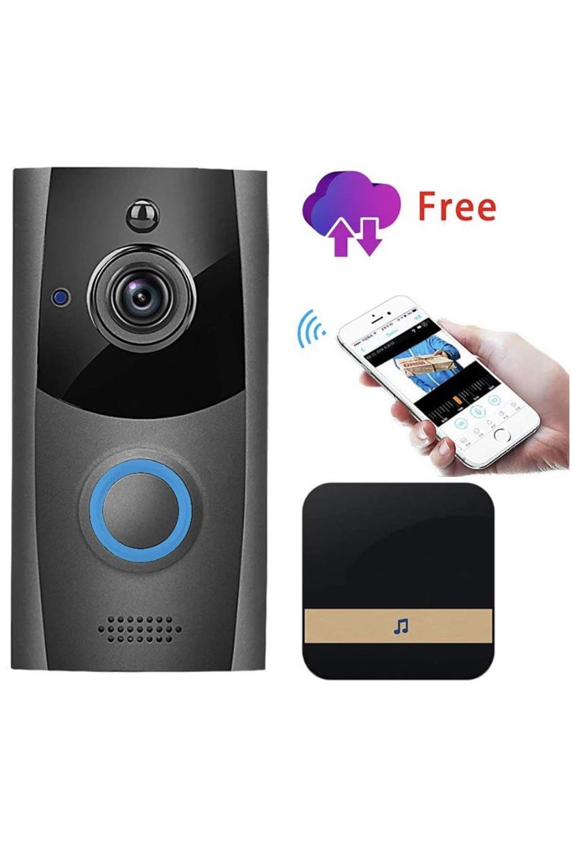 Wireless Video Doorbell, Innotic Free Cloud Storage Smart Doorbell with Chime, 720P HD WiFi Security Camera, Two-Way Talk, PIR Motion Detection & Vid