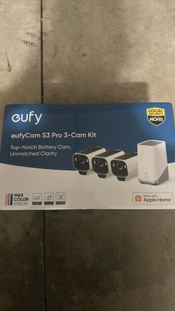 Eufy Security eufyCam S3 Pro 3-Cam Kit 4K Wireless Security Camera System - New