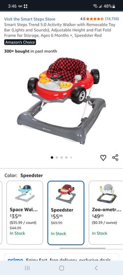 Smart Steps Trend 5.0 Activity Walker with Removable Toy Bar $45