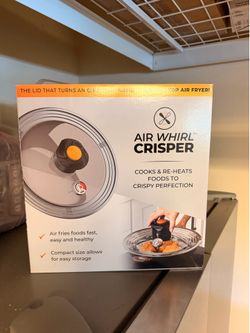 Air Whirl Crisper New Air Fryer Lid for Pots & Pans