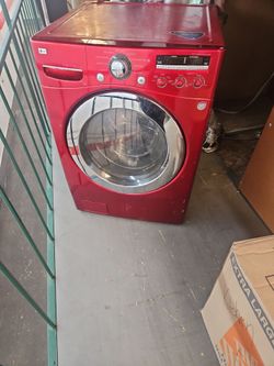 LG Front Load Washing Machine Red