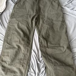 Carhartt Double Knees. Olive green