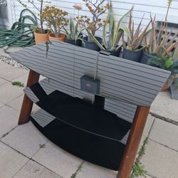 TV Stand 3 Tier Tempered Glass