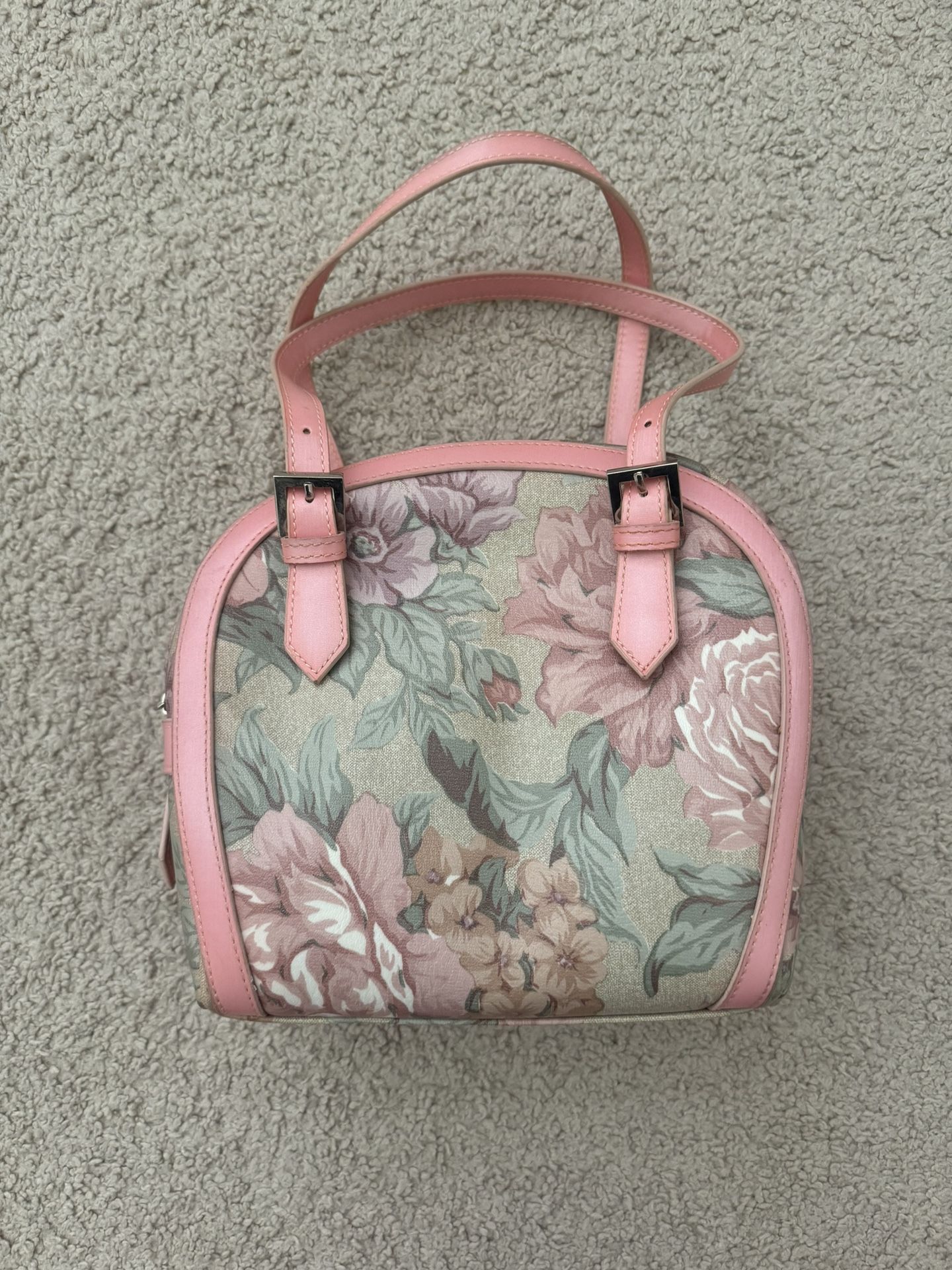 Pink Floral YinChi Vintage Handbag 
