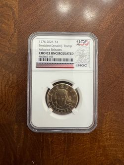 NGC Graded Trump $1 Coin Choice Uncirculated