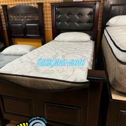 Twin Wooden Bed Frame Cama Nueva New 