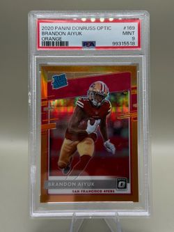 2020 Panini Donruss Optic Brandon Aiyuk Orange Rookie PSA 9