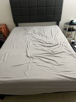 King Size Bed Frame + Mattress + Bedsheet