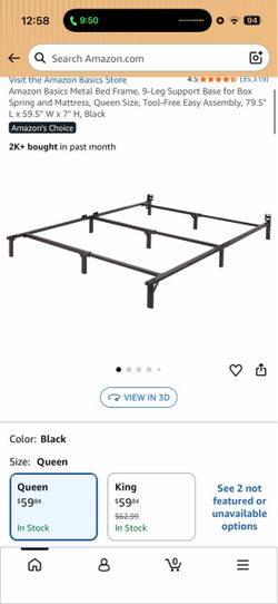 Amazon Basics Queen Metal Bed Frame