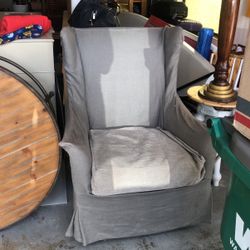 Restoration Hardware Wingback Swivel Chair 