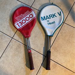 Tennis Rackets- Wilson T3000, Mart V By Head W/covers