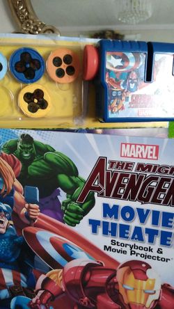 Avengers book and movie projector