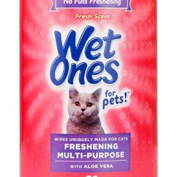 Wet Ones for Pets Cat Cleaning Wipes - Fresh Scent 50 Count (Pack of 1) 