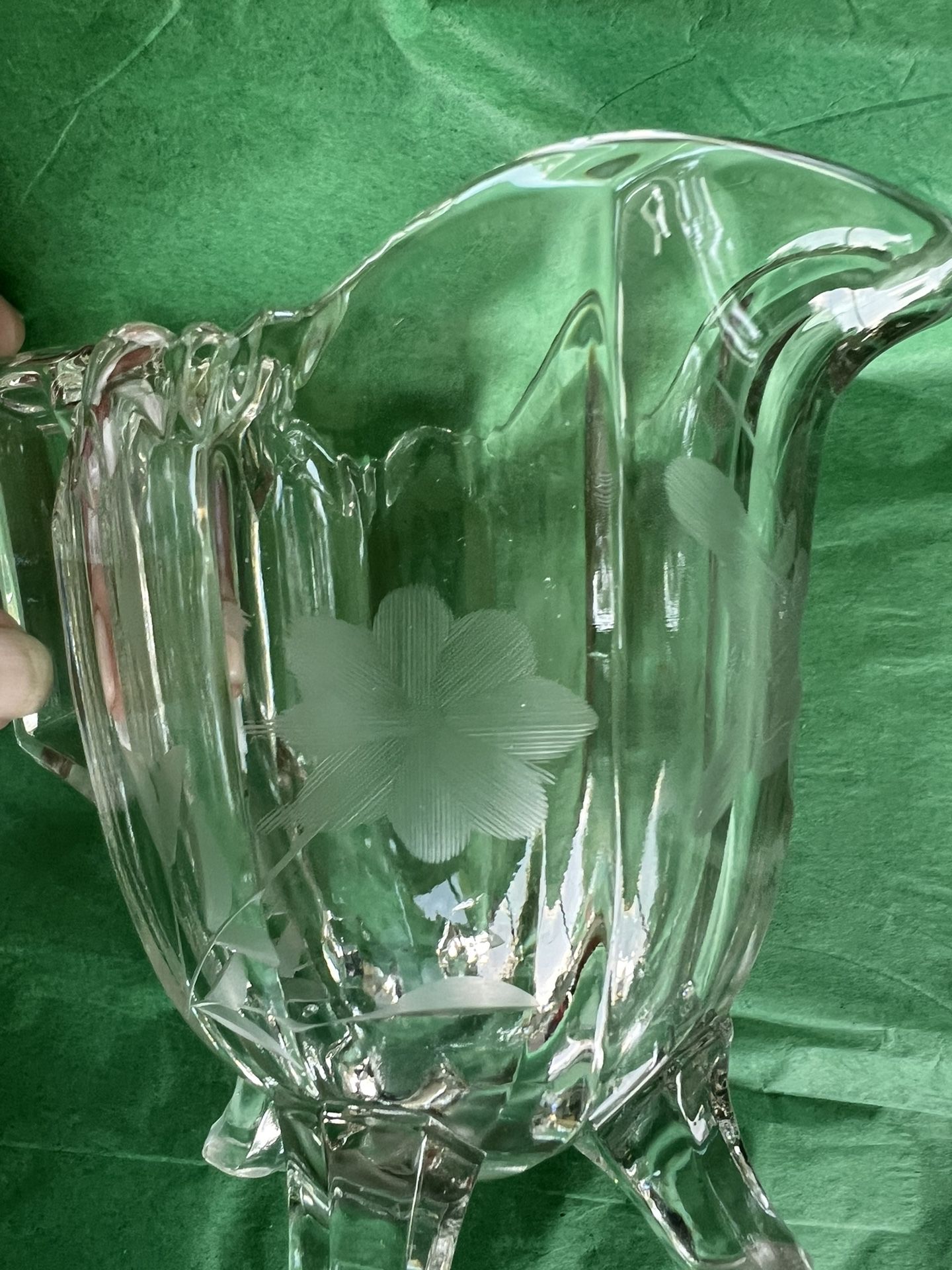 Etched Glass Creamer 