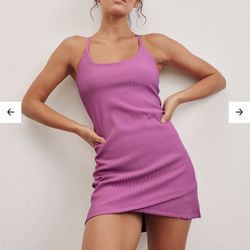 NWT Beyond Yoga The Line Ribbed Mini Dress XS