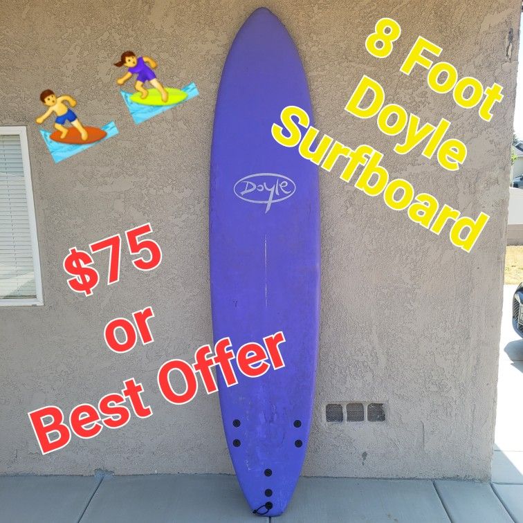 🔥 Doyle 8Ft Foam Surfboard – Surf Surfing Beach Ocean Board Surf Board Longboard
