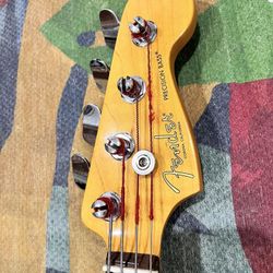 2023 Fender American Precision Bass Neck With Schaller Tuning machines On Squier Body