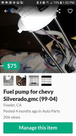 Fuel pump for Chevy pickup and GMC 2000/2004