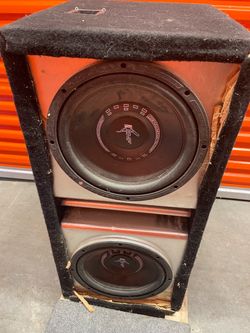 Dual Subwoofer Speaker Box with Crossfire Woofers