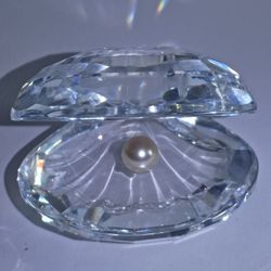 Swarovski Shell Clam With Pearl Large Retired Pre-owned 