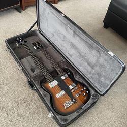 Chibson SG 4/6 Double-Neck Electric Bass/Guitar w/case!