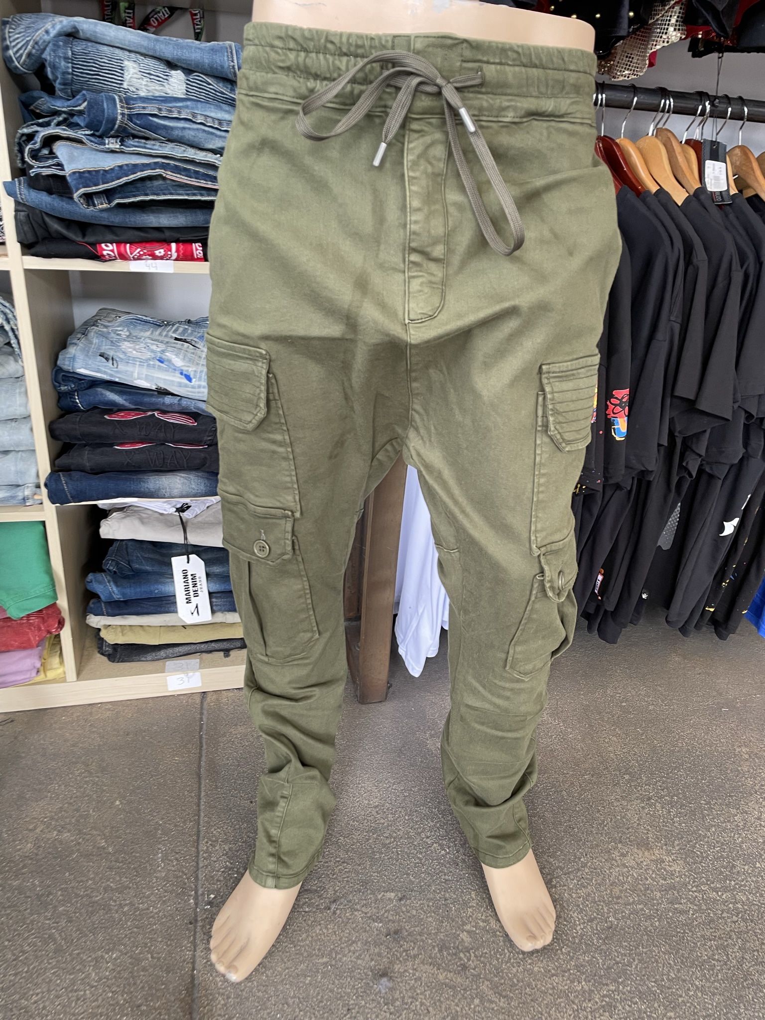 Men’s Cargo Jogger Jeans Stretchy Made In Turkey