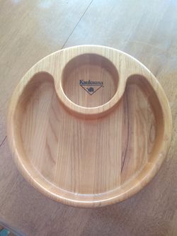 Solid Wood Chip & Dip Bowl