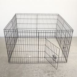 $36 (New) Foldable 30” tall x 24” wide x 8-panel pet playpen dog crate metal fence exercise cage play pen 