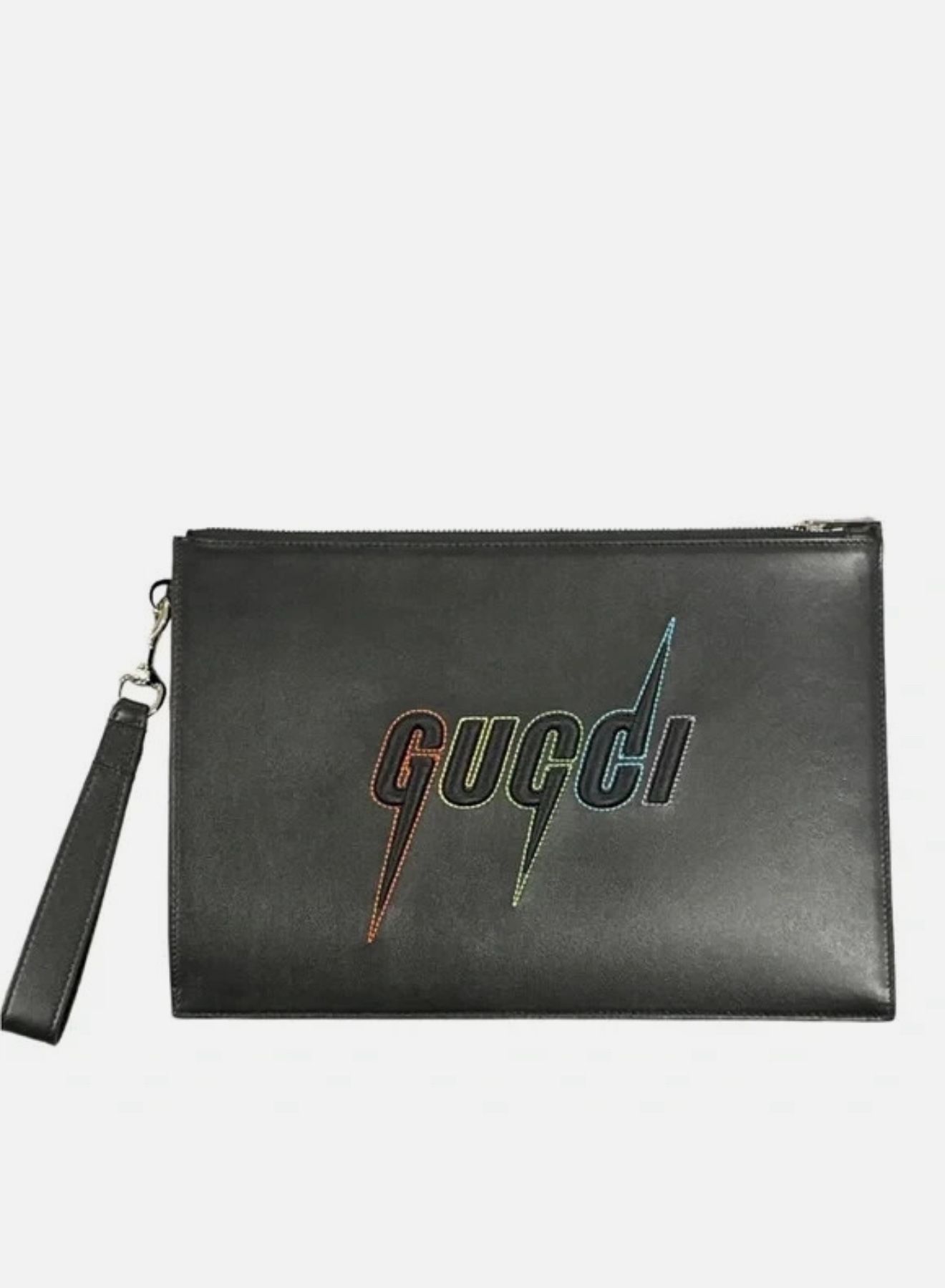 Large Leather Wristlet Bag