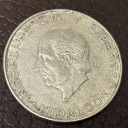 Cinco 5 Pesos 1955. Coin Of Mexico 