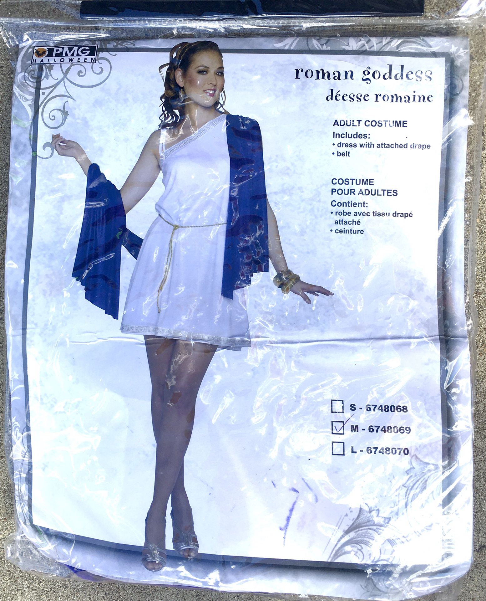 Halloween ROMAN GODDESS ADULT COSTUME Meduim