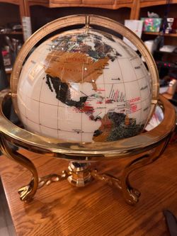 14” Kalifano Gemstone Globe