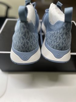 Michael KORS DAX SLIP ON STRETCH KNIT sky blue shoes size 11  display picture 2