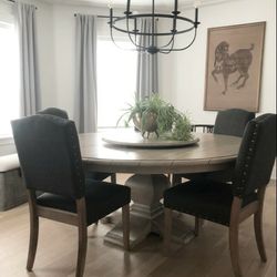72" Round Dining Room Table And Chairs 
