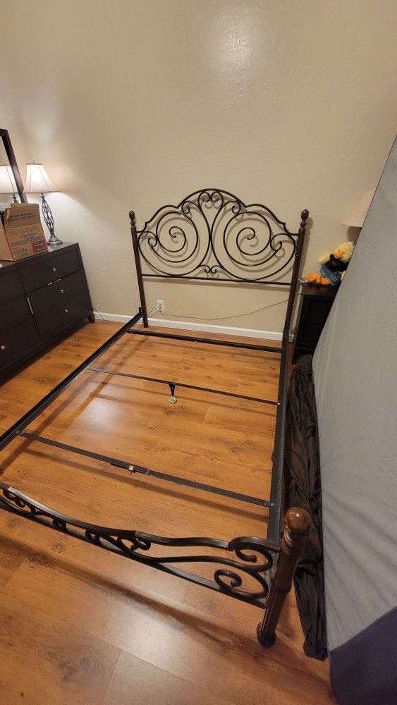 Queen Bed With Box Spring,frame, And Headboard.
