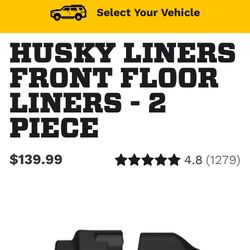 Husky two piece floor liners for 2022 to current Infiniti QX 60 and Pathfinder
