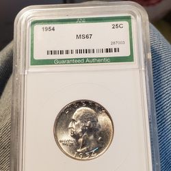 BB1SX280 HIGH GRADE 1954 WASHINGTON SILVER QUARTER