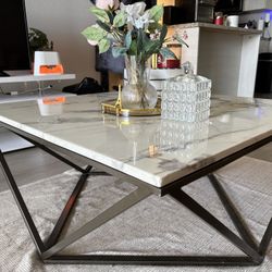 Marble Coffee table & matching side table