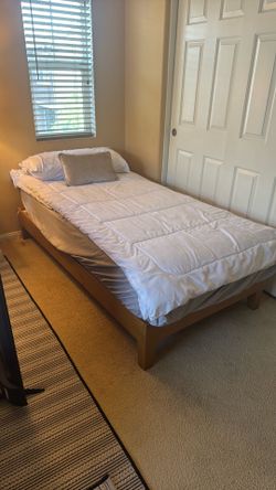 Twin size bed frame and mattress for $50