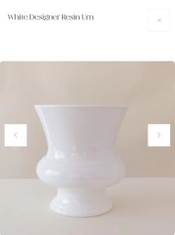 White Urn / Vase Set Of 2 