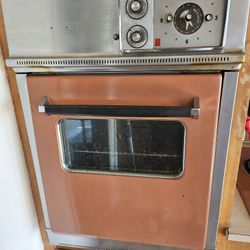 Mid Century Antique Oven, Cook Top & Hood