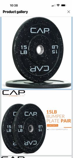 CAP 15 LB Bumper Plate Pair
