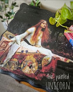 Lady of Shalott Decorative Wood side table