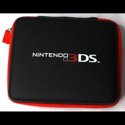 Nintendo 3DS Insignia Protective Portfolio Black/Red Storage Case NES