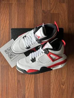 Jordan 4 Retro Red Cement (GS) Size 6.5Y/8W 408452-161